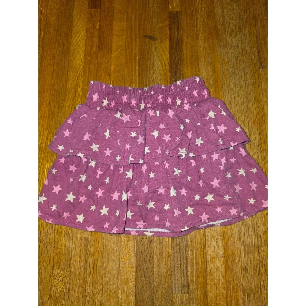 Garanimals Toddler Girls 3T Pink Star Print Ruffle Two Tier Pull On Skort